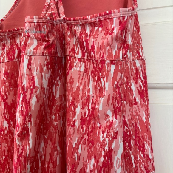 Columbia Pink Orange Athletic Mini Dress Built in Bra Size Medium Pickleball - Picture 10 of 10